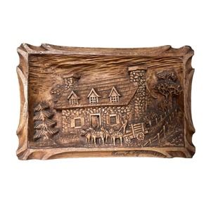 Vintage Wooden Art Sculpture Jean L. Lefebrvre 1979 3D Wall Art